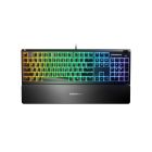 Steelseries Apex 3 OLED RGB Water Resistant Gaming Keyboard - Whisper Quiet Switches