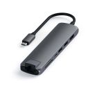 Satechi USB-C Slim Multiport with Ethernet Adapter - Space Grey ST-UCSMA3M