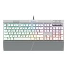 Corsair K70 SPEED RGB Mechanical Gaming Keyboard - Silver w/ White PBT Double-Shot Keycaps