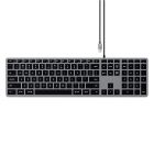 Satechi Slim W3 Wired Backlit Keyboard - Space Grey ST-UCSW3M