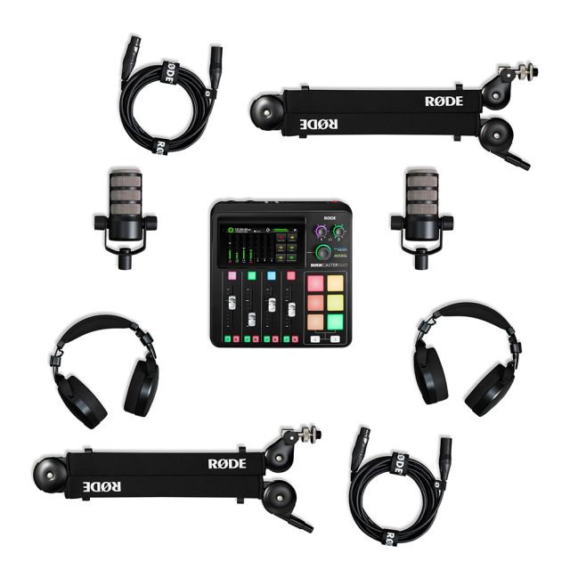 Rode RODECaster Duo 2-Person Podcasting Bundle with PodMic, Arm and Headphones