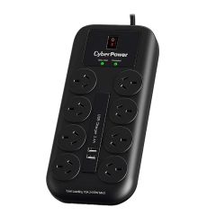 CyberPower Home Theater Series 8 Outlet + 2 USB Surge Protector  Powerboard