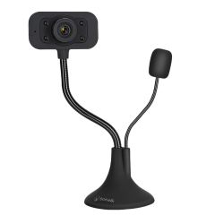 [Damaged Packaging] Bonelk USB Webcam Desktop Flexible Neck 1080p (Black)