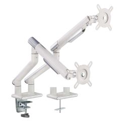 Pout Eyes13 Dual Monitor Arm Full Motion Gas Spring - Silver