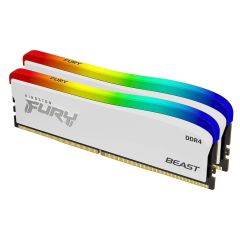 Kingston Fury Beast RGB 16GB (2x 8GB) DDR4 3600MHz Desktop Memory SE - White