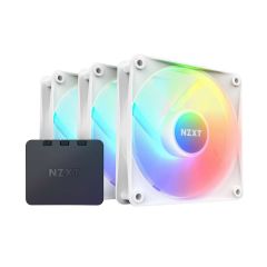 NZXT F120 120mm RGB Core Case Fan with RGB Controller - 3 Pack White [RF-C12TF-W1]