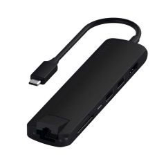 [Damaged Box] Satechi USB-C Slim Multiport with Ethernet Adapter - Black