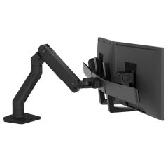 Ergotron HX Desk Dual Monitor Arm Mount - Black [45-476-224]