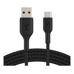 Belkin Boost Charge 15cm USB-A to USB-C Braided Cable - Black [CAB002BT0MBK]