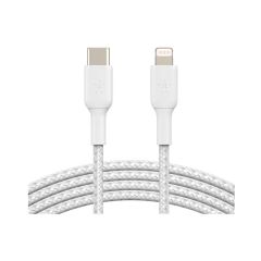 Belkin Boost Charge USB-C To Lightning Braided 2m Cable - White [CAA004BT2MWH]