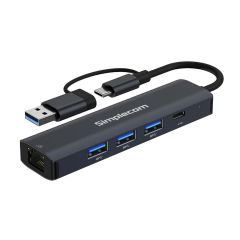Simplecom CHN436 USB-C and USB-A to 4-Port USB Hub [CHN436]