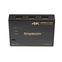 Simplecom 3 Way 4K HDMI Switch [CM303]
