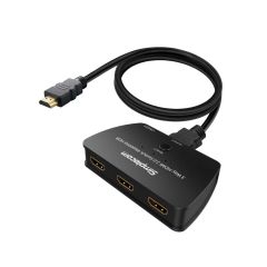 Simplecom 3 Way HDMI 2.0 Switch 3 In 1 Out Splitter HDCP 2.2 4K 60Hz UHD HDR [CM323]