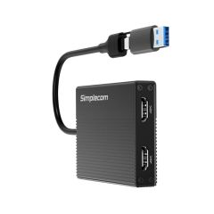 Simplecom USB 3.0 or USB-C to Dual 4K HDMI Adapter [DA369]
