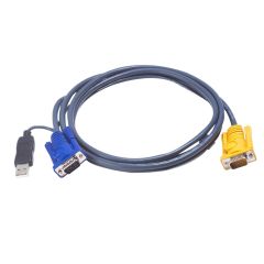 ATEN 1.8M USB KVM Cable with 3 in 1 SPHD and built-in PS/2 to USB-Converter [2L-5202UP]