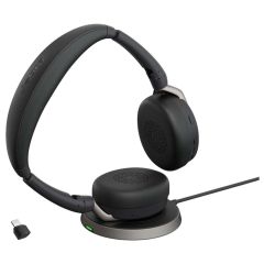Jabra Evolve2 65 Flex USB-C Unified Communication Stereo Bluetooth Headset With Charging Stand