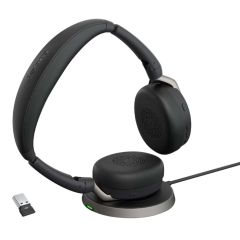 Jabra Evolve2 65 Flex USB-A Unified Communication Stereo Bluetooth Headset With Charging Stand