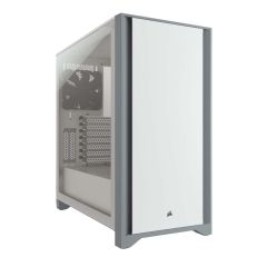 Corsair 4000D Airflow Solid Front ATX Tempered Glass Computer Case - White [CC-9011199-WW]