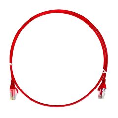 8ware CAT6 Ultra Thin Slim Cable 2m / 200cm Red Premium RJ45 Ethernet Network LAN UTP Patch Cord
