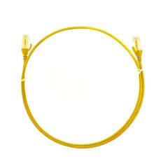 8ware CAT6 Ultra Thin Slim Cable 2m / 200cm Yellow Premium RJ45 Ethernet Network LAN UTP Patch Cord