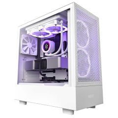 NZXT H5 FLOW Compact Mid-Tower Airflow Case - White
