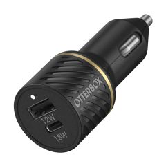 OtterBox USB-C and USB-A Fast Charge Dual Port Car Charger - 30W - Black Shimmer 78-52545