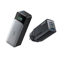 Anker 737 PowerCore 24000mAh 140W with 65W Wall Charger - Black Bundle