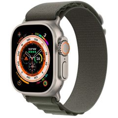 Apple Watch Ultra GPS + Cellular - 49mm Titanium Case with Green Alpine Loop MNHJ3ZP/A