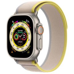 Apple Watch Ultra GPS + Cellular - 49mm Titanium Case with Yellow/Beige Trail Loop MNHK3ZP/A