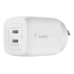 Belkin 2 Port 65W USB-C Gan Wall Charger - White [WCH013AUWH]