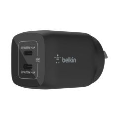 Belkin 65W Dual USB-C Power Deliver GaN Wall Charger [WCH013AUBK]