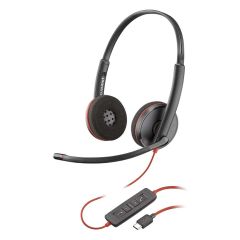 Plantronics/Poly Blackwire 3220 Standard USB-C Stereo duo corded UC Headset