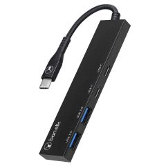 Bonelk Long-Life USB-C 4 in 1 Multiport Slim Hub - Black