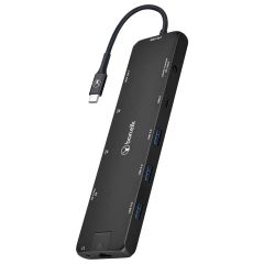 Bonelk Long Life USB-C to 12 in 1 Multiport Slim Powered Hub - Black [ELK-80060-R]