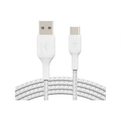 Belkin Boost Charge 2m USB-A to USB-C Braided Cable - White [CAB002BT2MWH]
