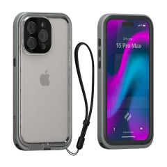 Catalyst Total Protection Waterproof Case for iPhone 15 Pro Max - Titanium Grey