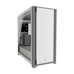 Corsair E-ATX 5000D Mid Tower ATX Computer Case with Tempered Glass - White