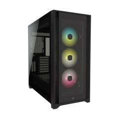 Corsair iCUE 5000X RGB ATX Mid Tower Computer Case with Tempered Glass - Black