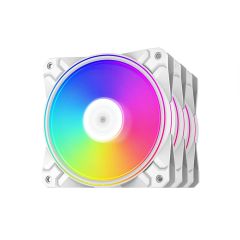 Deepcool CF120 PLUS 120mm A-RGB LED Case Fan White - 3 Pack [DP-F12-AR-CF120P-WH-3P]