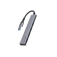 Bonelk Long-Life USB-A to 4 Port USB-A 3.0 Slim Hub - Space Grey