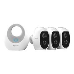 EZVIZ CS-W2D-B3(433M) Outdoor Full-HD Wire-Free Security Camera 3 Pack System - White