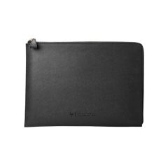 HP [W5T46AA] 13.3in Premium Leather Black Zip Laptop Sleeve