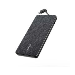 Anker PowerCore+ 10000mAh Power Bank with Type-C Cable - Black Fabric [A1221T11]