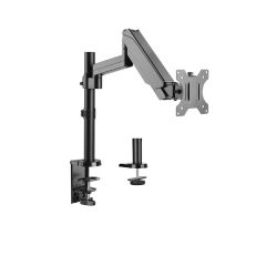 Brateck Single Monitor Full Extension Gas Spring Single Monitor Arm 17in - 32in Up to 8Kg Per screen