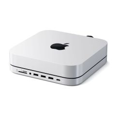 Satechi Aluminium Stand and Hub for Mac Mini with SSD Enclosure - Silver ST-MMSHS