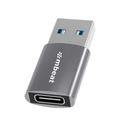 mbeat Elite USB 3.0 (Male) to USB-C (Female) Adapter - Space Grey