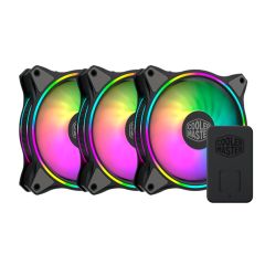 Cooler Master MF120 Halo Dual Loop 120mm RGB Fan Three Pack includes Controller Kit