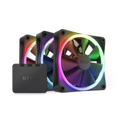 NZXT F120RGB 120mm RGB Case Fan - Triple Black [RF-R12TF-B1]