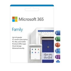 Microsoft 6GQ-01143 Office 365 Family 1 Year Subscription