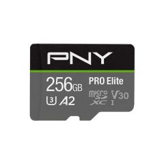 PNY 256G PRO Elite Class 10 U3 V30 microSD Flash Memory Card [P-SDU256V32100PRO-GE]